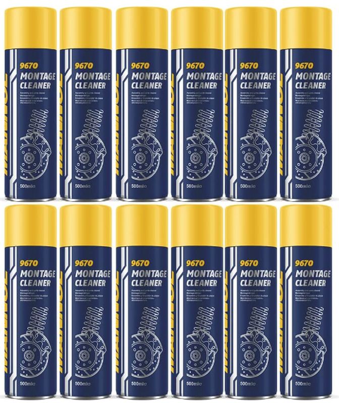 MANNOL MONTAGE CLEANER odmašťovač brzd 500ML (9670) - karton 24 kusů (BRAKE CLEANER) (MANNOL MONTAGE CLEANER odmašťovač brzd 500ML (9670) - karton 24)